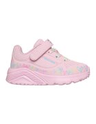 Skechers Спортни обувки Uno Lite- Heart Craze от еко кожа с принт - Бял/Черен/Жълт