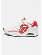 Skechers Спортни обувки Uno-Rolling Stones с щампа - Червен/Бял