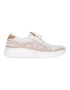 Skechers Спортни обувки Wilshire Bellevue с плетен ефект - Мръснобял/Светло бежово