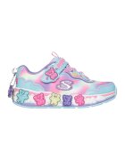 Skechers Велкро спортни обувки Gummy Friends с отделяща се декорация - Тюркоаз/Пастелнорозов/Бял