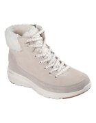 Skechers Велурени боти Glacial Ultra Autumn Days Светло бежово