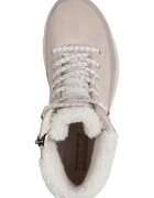 Skechers Велурени боти Glacial Ultra Autumn Days Светло бежово