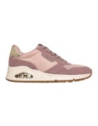 Skechers Велурени маратонки Uno - Vintage Air с мрежа - Прашно розово