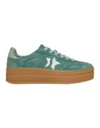 Skechers Велурени спортни обувки Academy HI Elevated Essence - Бял/Персийско зелено