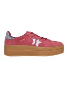 Skechers Велурени спортни обувки Academy HI Elevated Essence - Червен/Сребрист