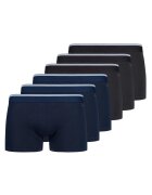 Skiny Боксерки с изчистен десен - 6 чифта - Черен/Син