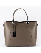 SOFILINE Чанта от естествена кожа 1424A 125 - Сиво-кафяв - 25x31x12 см