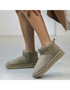 SOFILINE Дамски боти от естествена кожа B-JB1966 111 - Taupe 8745 - Сиво-кафяв