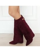 SOFILINE Елегантни бордо ботуши с удобен ток 9501A 113 18821 Bordeaux