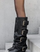 SOFILINE Елегантни черни ботуши с удобен ток 7677A 110 18951 - Черен