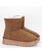 SOFILINE Къси кафяви ботуши от естествена кожа B-W5825 110 11354 - Камел
