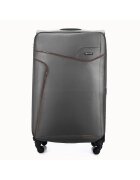 Solier Куфар STL1651 70L ABS L тъмносив/кафяв