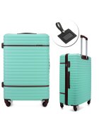 Solier Luggage Куфар Solier STL957 55L ABS Капацитет M Мента