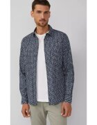 sOliver Мъжка риза - Slim fit - щампа на точки - сива