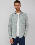 sOliver Мъжка риза - Slim fit - щампа на точки - сива - Сив