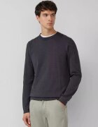 sOliver Мъжки пуловер с кръгло деколте - Regular fit - Tъмносив