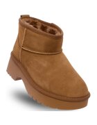Soprani Couture Дамски боти - LEA SUEDE - кафяви - естествена кожа - подметка от пяна