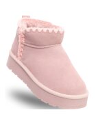 Soprani Couture Дамски ботуши - Mistik Suede Lotus - розови - естествена кожа - платформа 4 см