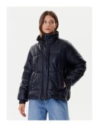 Sportmax Code Яке от изкуствена кожа черно