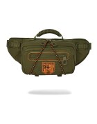 Sprayground Чанта за талията с външни джобове - Зелен/Оранжев
