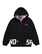 Sprayground Худи с цип и лого - Бял/Черен