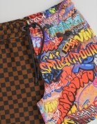 Sprayground Карирани шорти с графика Кафяв/Многоцветен