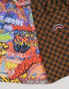 Sprayground Карирани шорти с графика Кафяв/Многоцветен