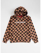 Sprayground Карирано худи с джоб кенгуру - Черен/Кафяв