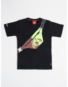 Sprayground Памучна тениска Crossbody Money Bear - Черен/Електриково Зелено