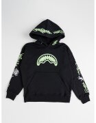 Sprayground Памучно худи с графична шарка - Черен/Светлозелен