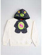 Sprayground Памучно худи с контрастна шарка - Черен/Крем