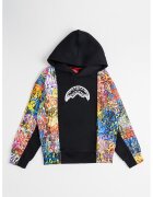 Sprayground Памучно худи с шарка - Черен/Многоцветен