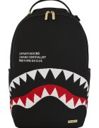 Sprayground Плетена раница Shark Central с бродирано лого - Бял/Черен/Аленочервен