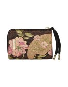 Sprayground Портфейл от еко кожа с флорална шарка - Кафяв/Бежов/Розово