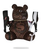 Sprayground Раница с дизайн на мече - Бял/Тъмнокафяв/Розово