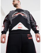 Sprayground Суитшърт Triple Decker с принт - Червен/Черен/Tъмносив