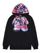 Sprayground Свободно худи с графити - Черен/Лилав/Розово