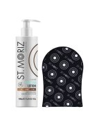 St. Moriz Комплект за автобронзиране ST MORIZ с лосион за бърз тен за 1 час | 2 часа 3 часа и гъба 200 мл