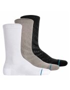 Stance Diesel - Унисекс чорапи Run Light Tab - 3 чифта - Бял/Черен/Сив
