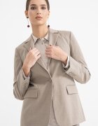 Stefanel Сако с копчета Сиво-кафяв