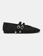 Steve Madden Балерини с квадратен връх Черен