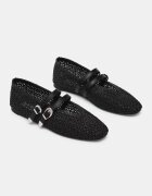 Steve Madden Балерини с квадратен връх Черен
