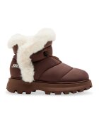 Steve Madden Боти Frostee с еко пух - Коняк кафяв/Слонова кост