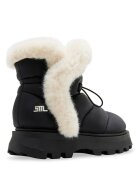 Steve Madden Боти Frostee с еко пух Слонова кост/Черен