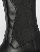 Steve Madden Боти Obtain Chelsea от кожа и текстил Черен