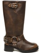 Steve Madden Ботуши Beau с каишки с тока Коняк кафяв