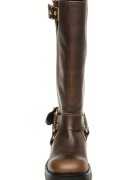 Steve Madden Ботуши Beau с каишки с тока Коняк кафяв