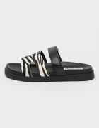 Steve Madden Чехли с кожа с косъм Missile Слонова кост/Черен
