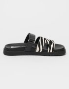 Steve Madden Чехли с кожа с косъм Missile Слонова кост/Черен