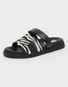 Steve Madden Чехли с кожа с косъм Missile Слонова кост/Черен